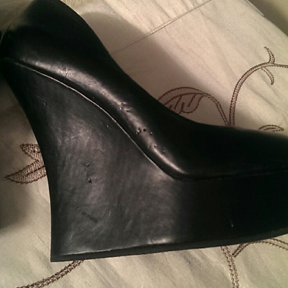 L.A.M.B. NEW Calfskin Leather Platform Heels CHEAP - Picture 6 of 8
